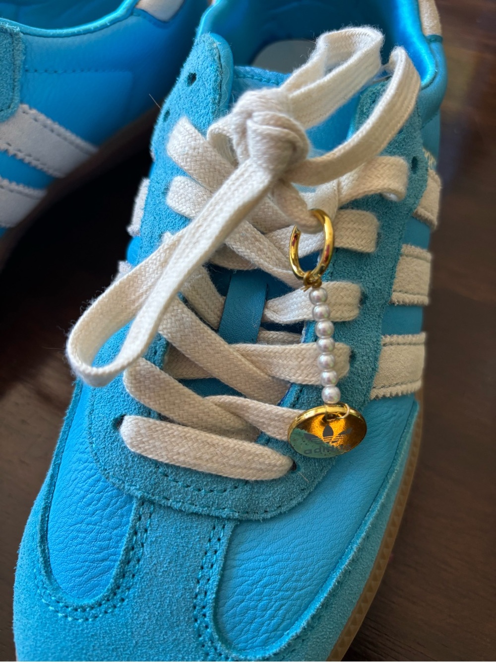 Adidas Samba OG Sporty & Rich Blue Rush IE6975 mens 7.5 Blokecore streetwear - Picture 5 of 9